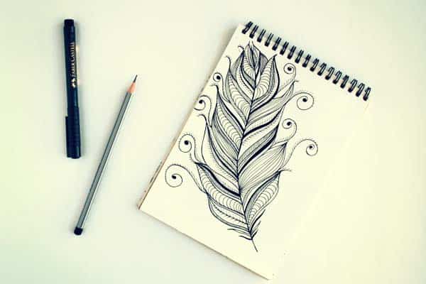 doodle in sketch pad