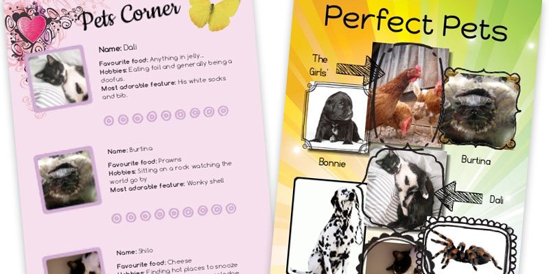 yearbook page idea pets corner spc yearbooks