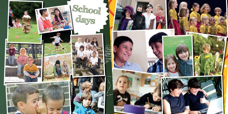 Yearbook Page Idea-School Days Photo Collage