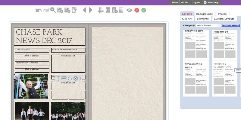 Newspaper Yearbook Theme Idea: Hot Off The Press! 1 Yearbook Layout