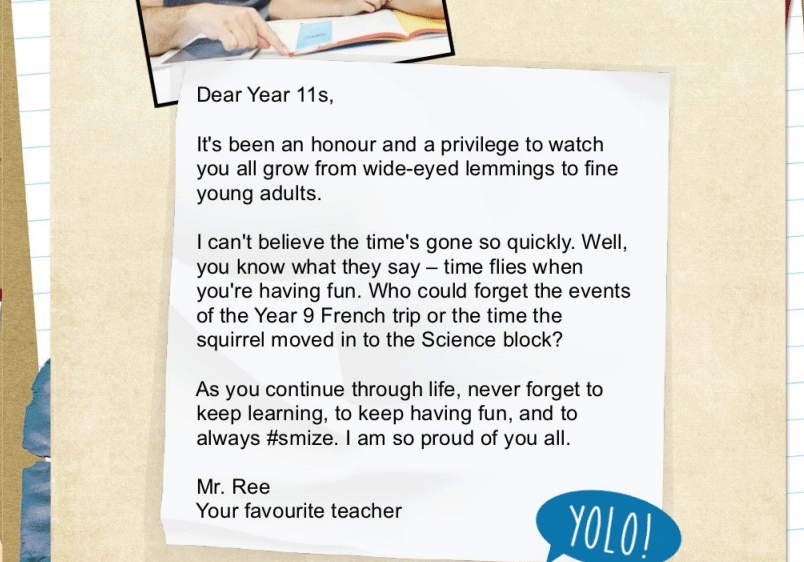 Yearbook teacher letter - Fun Yearbook Messages