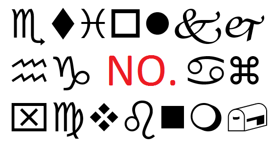 Choosing Yearbook Fonts and How to Avoid Font Abuse 6 NO. Don't use wingdings. You're better than that. Yearbook Font