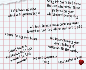 Fess Up With a Secret Confessions Yearbook Page 1 secret confessions ideas for yearbook page