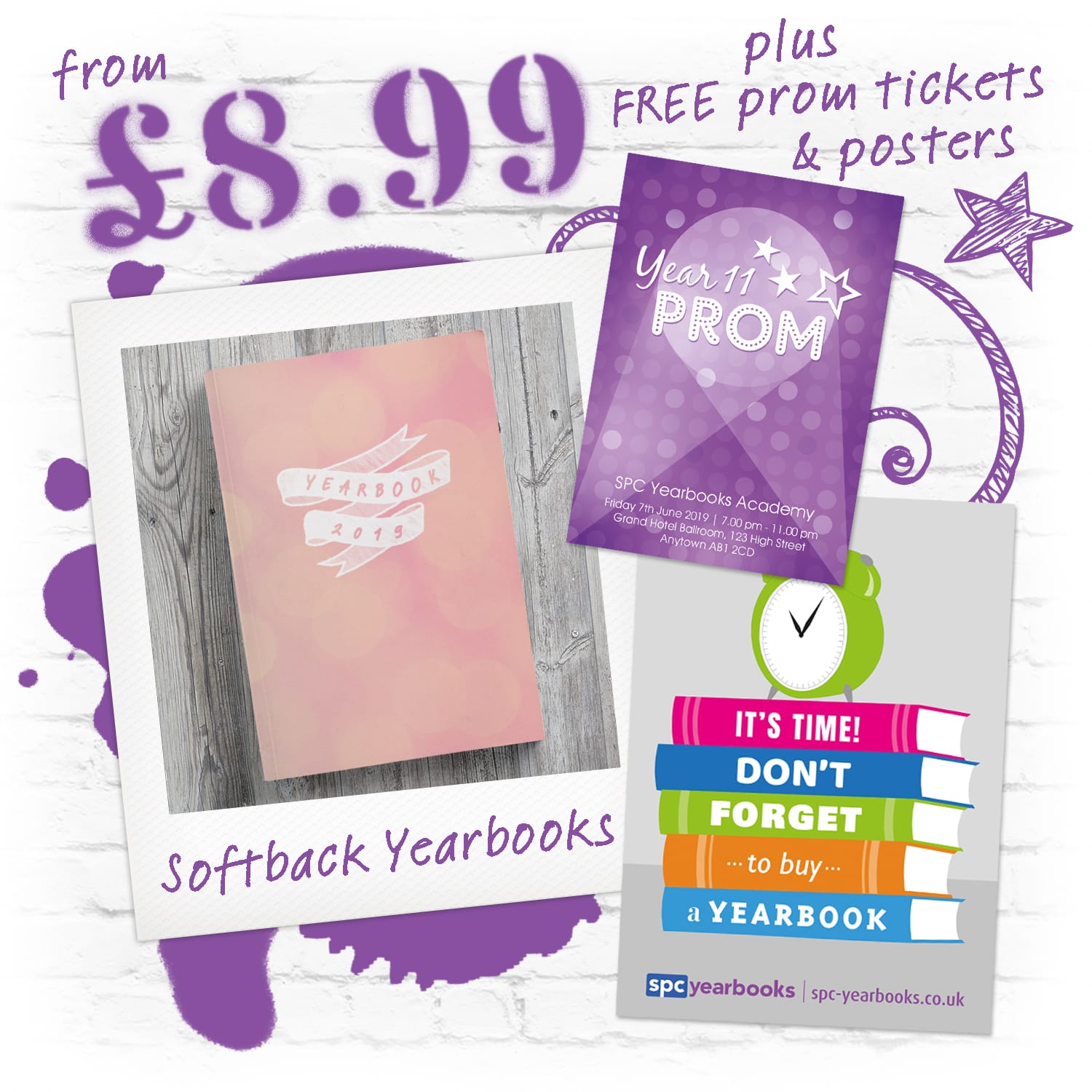 prices from £8.99 plus free prom tickets and posters