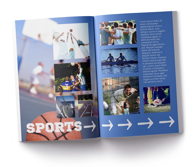 sports yearbook page layout