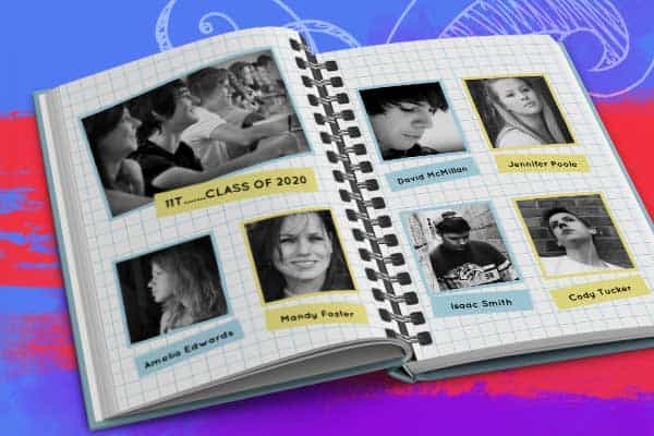 yearbook page layout on spread
