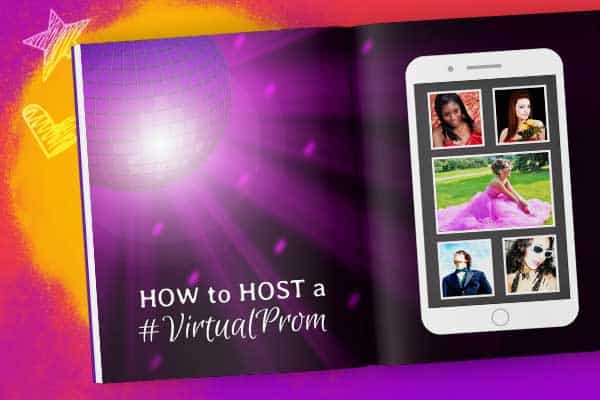 hosting virtual prom in yearbook spread