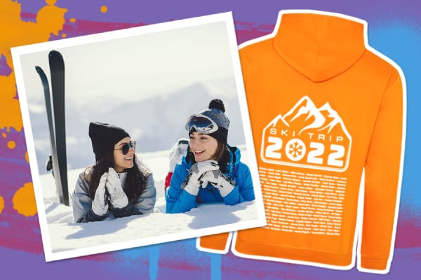 School Trip Hoodies Example Design for ski trip