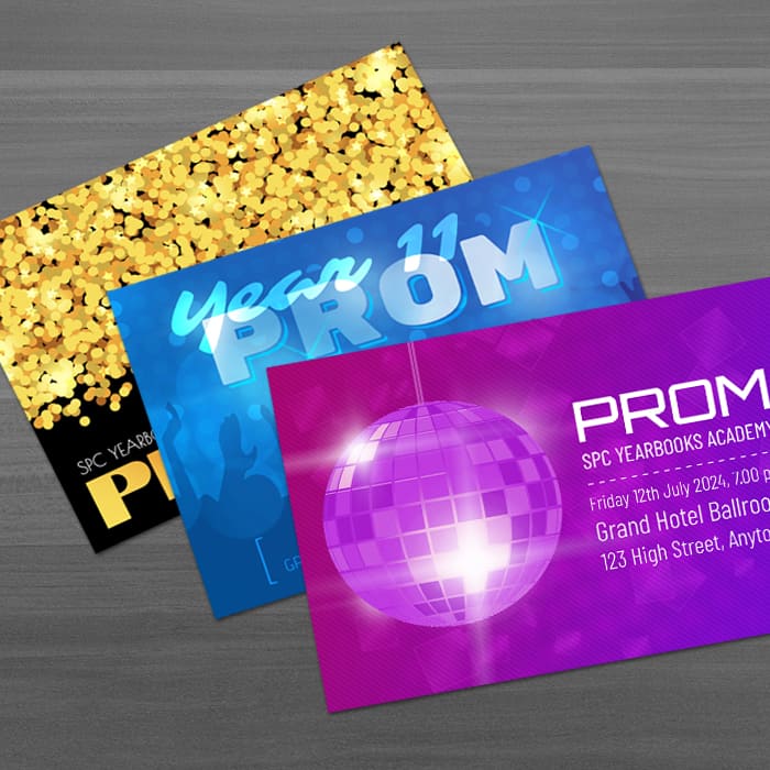 prom ticket example designs