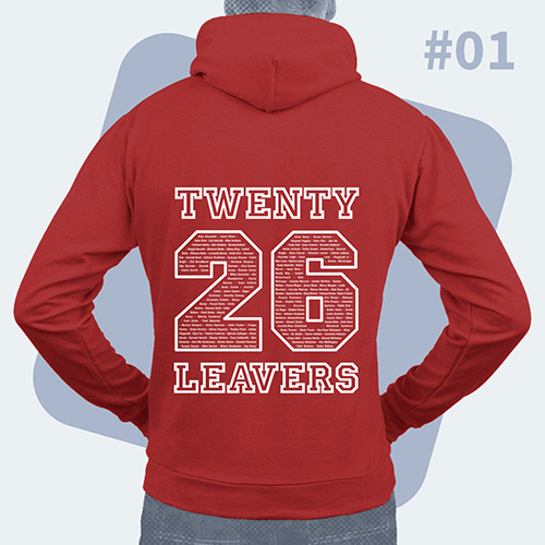 Example of hoodie back design