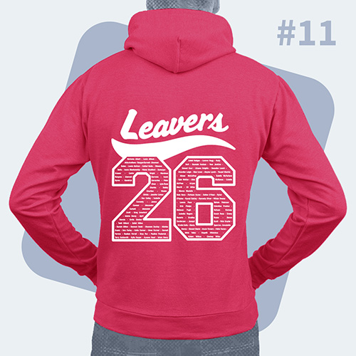 Example of hoodie back design