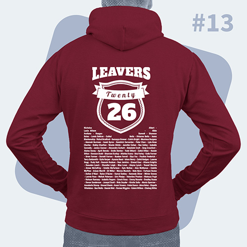 Example of hoodie back design