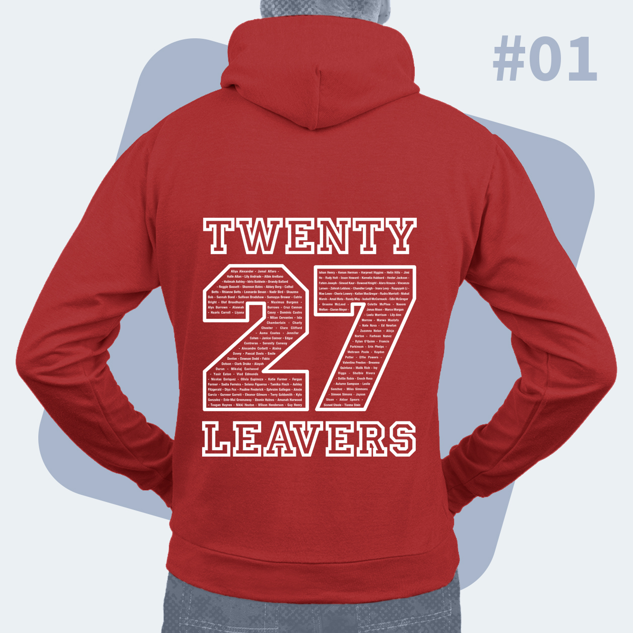 Example of hoodie back design