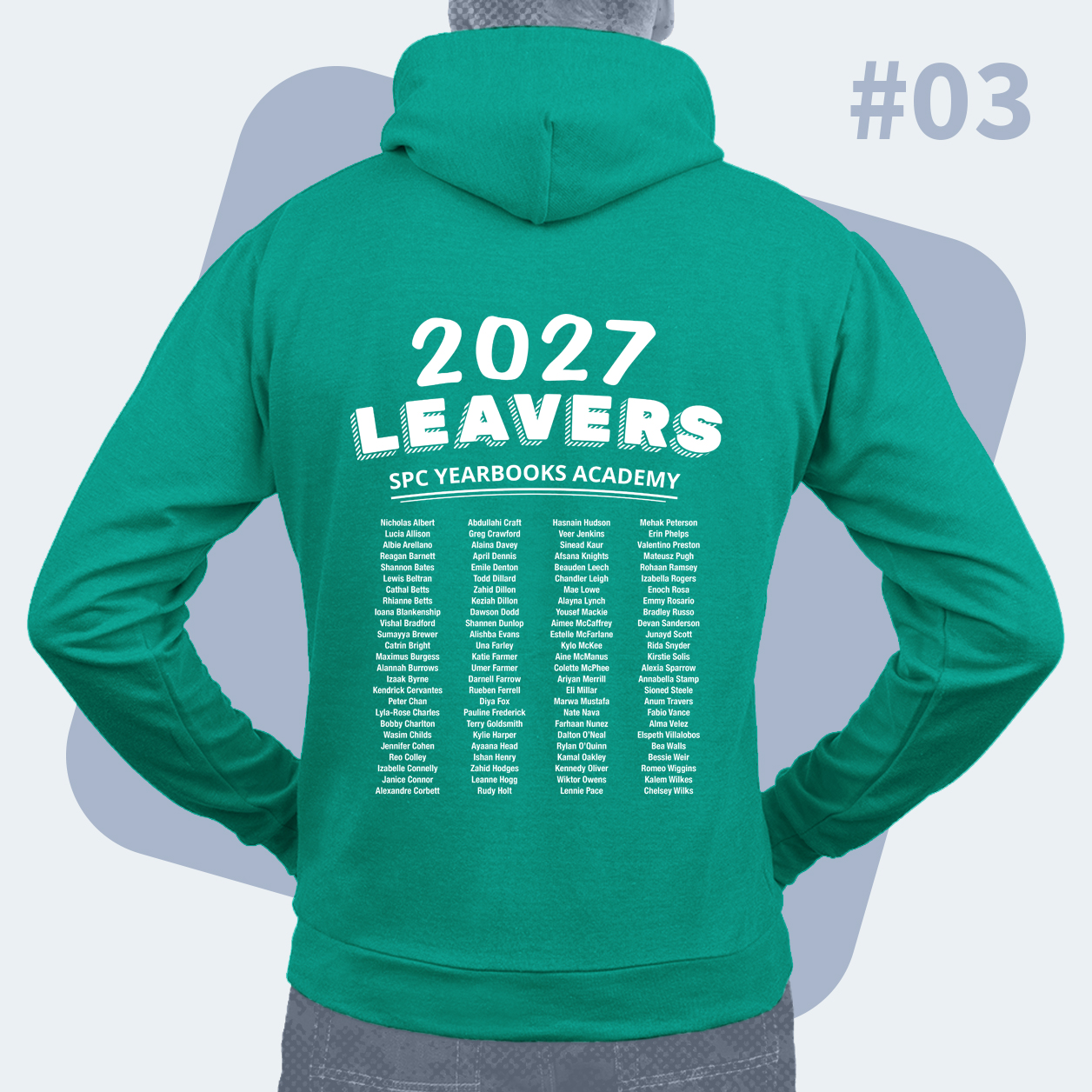 Example of hoodie back design