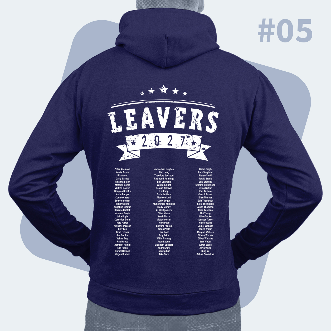 Example of hoodie back design