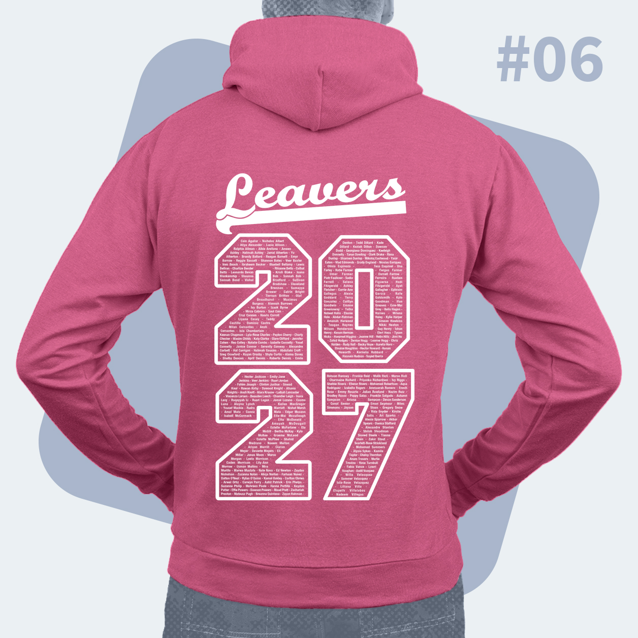 Example of hoodie back design