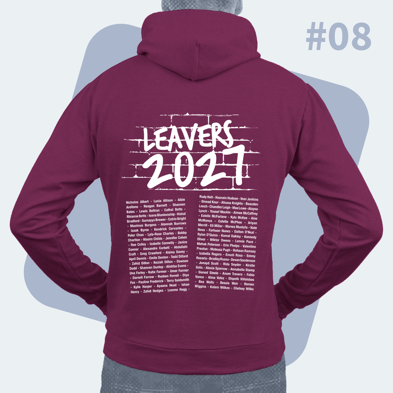 Example of hoodie back design
