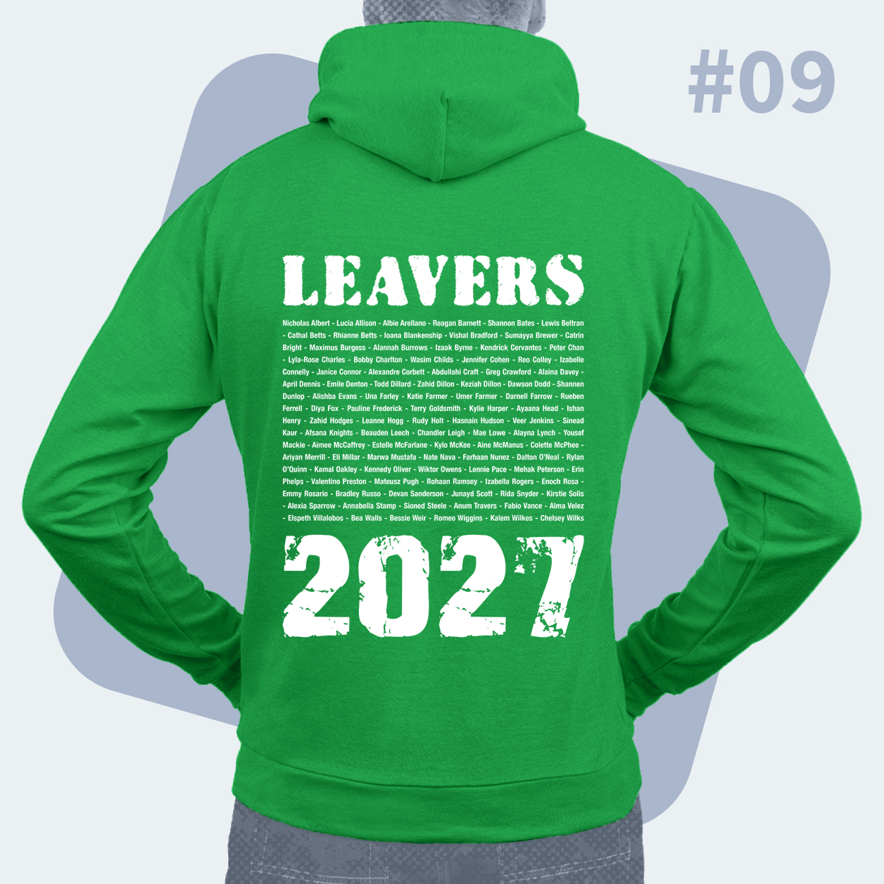 Example of hoodie back design