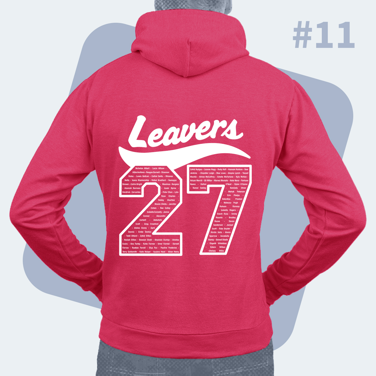 Example of hoodie back design