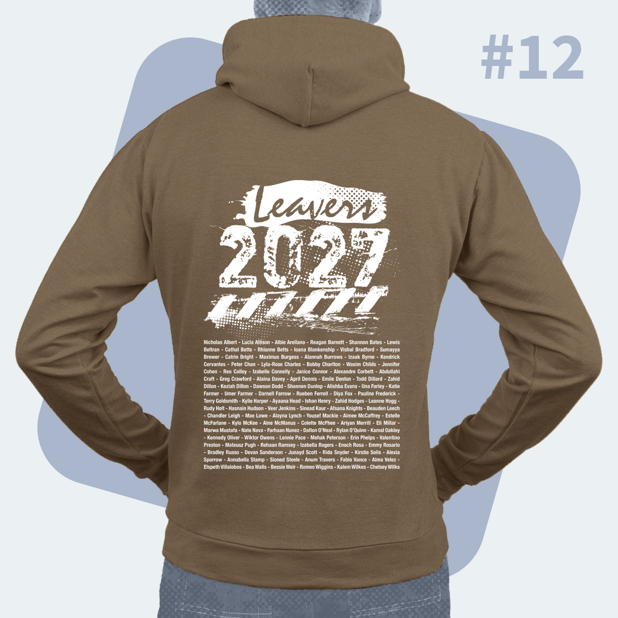 Example of hoodie back design