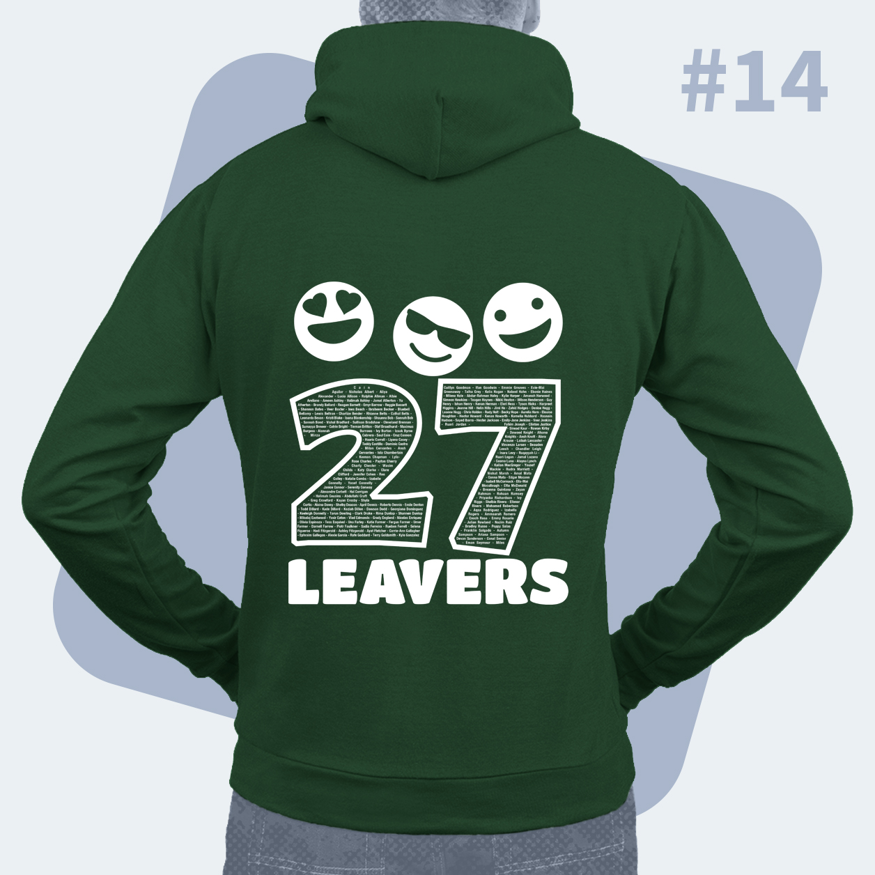 Example of hoodie back design