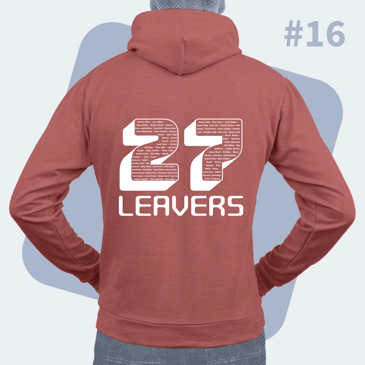Example of hoodie back design